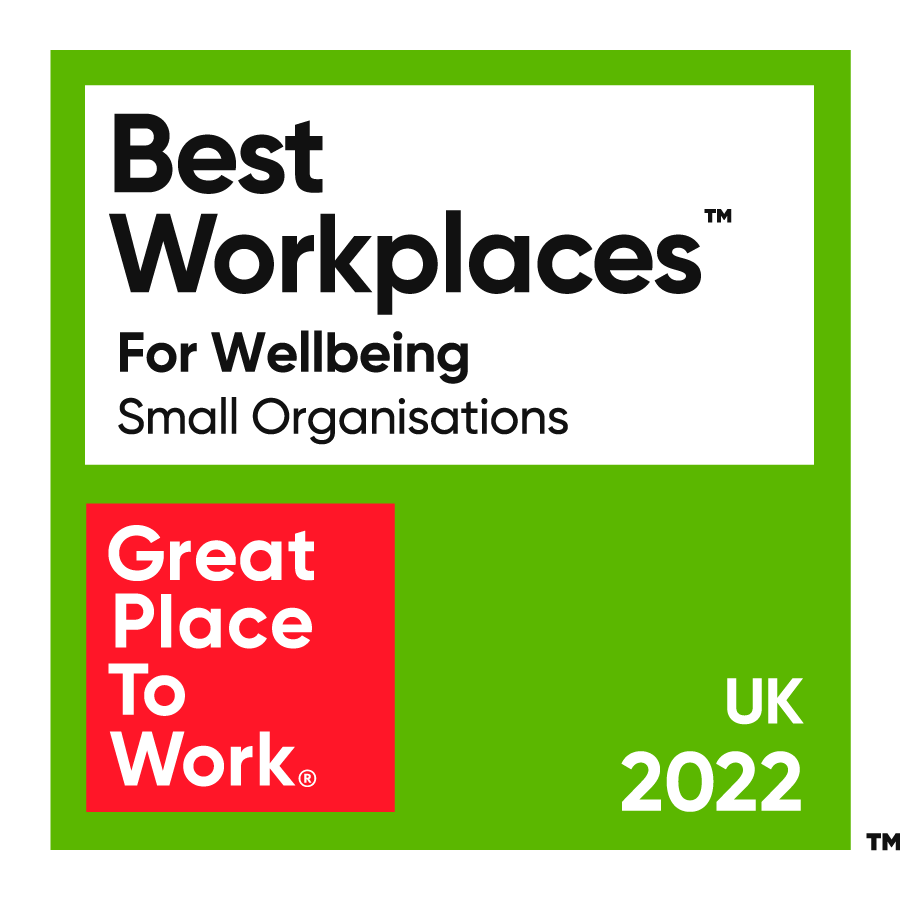 6B has officially been recognised as a UK Best Workplace for Wellbeing in the Small Size category in 2022